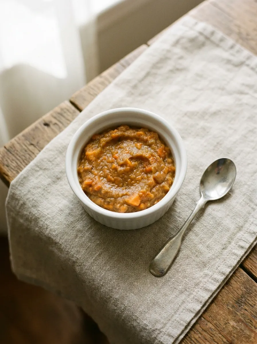 Beef and vegetable puree for baby