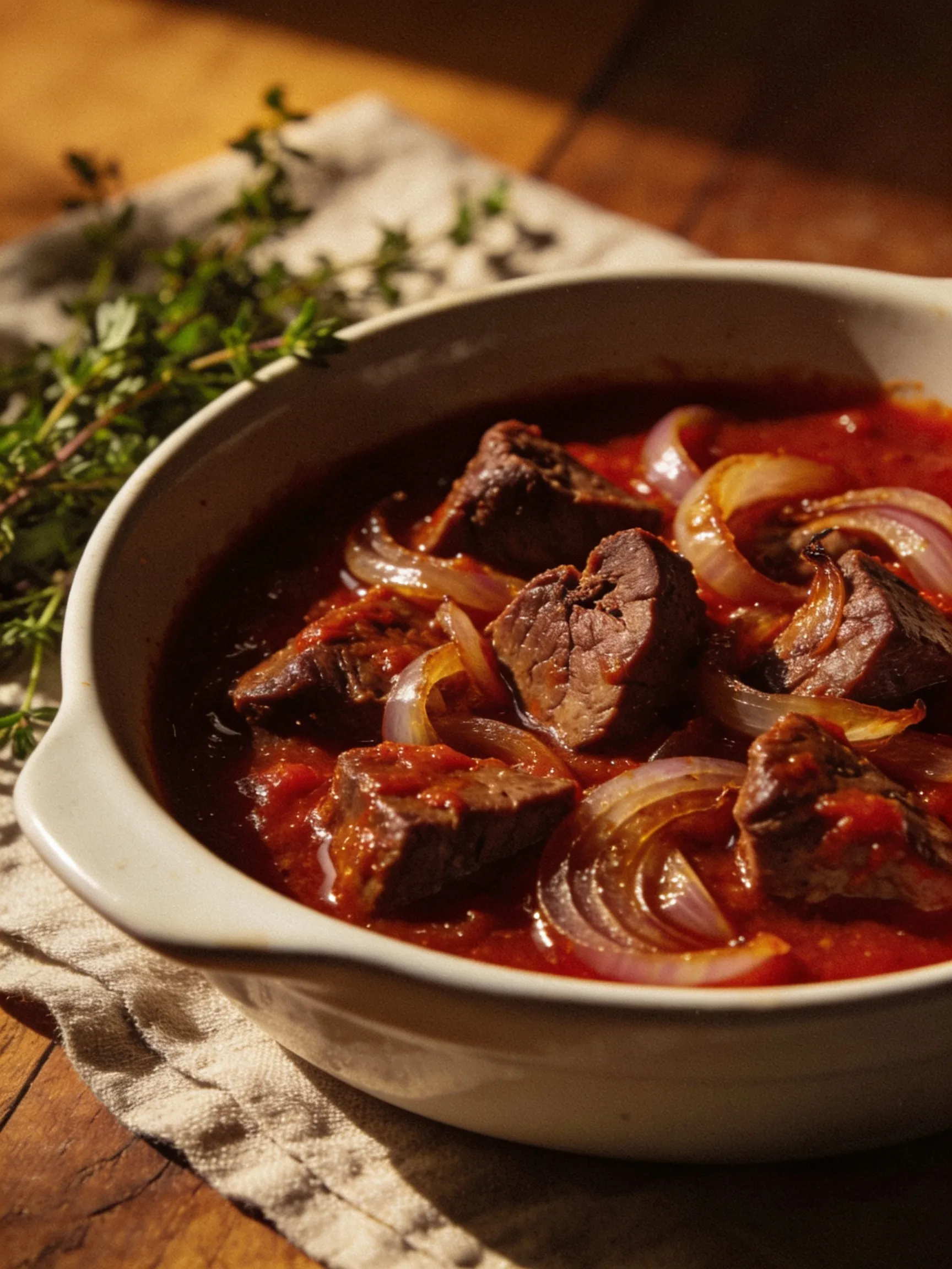 Persian-style braised lamb heart