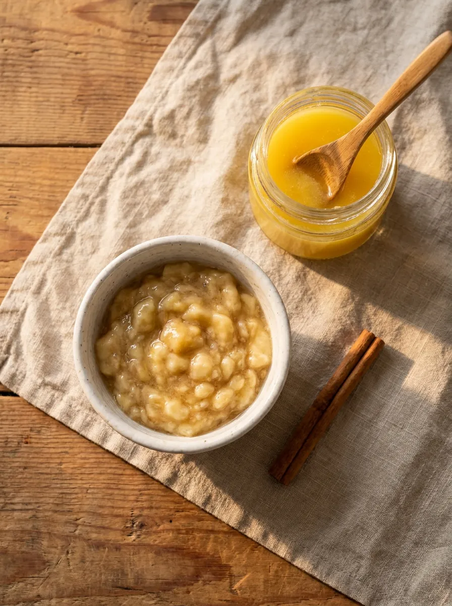 Ghee and banana mash for babies