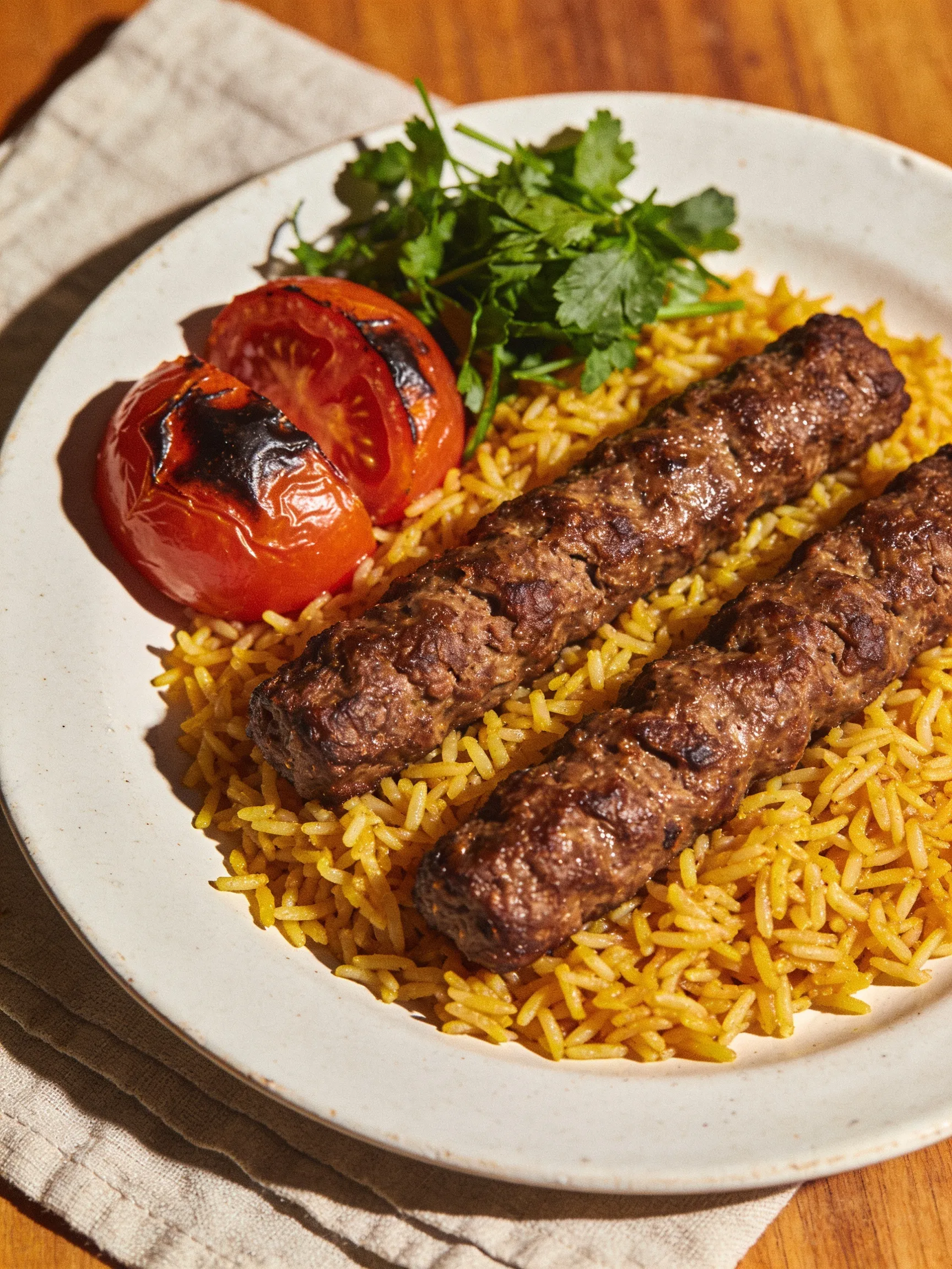 Persian koobideh kebabs
