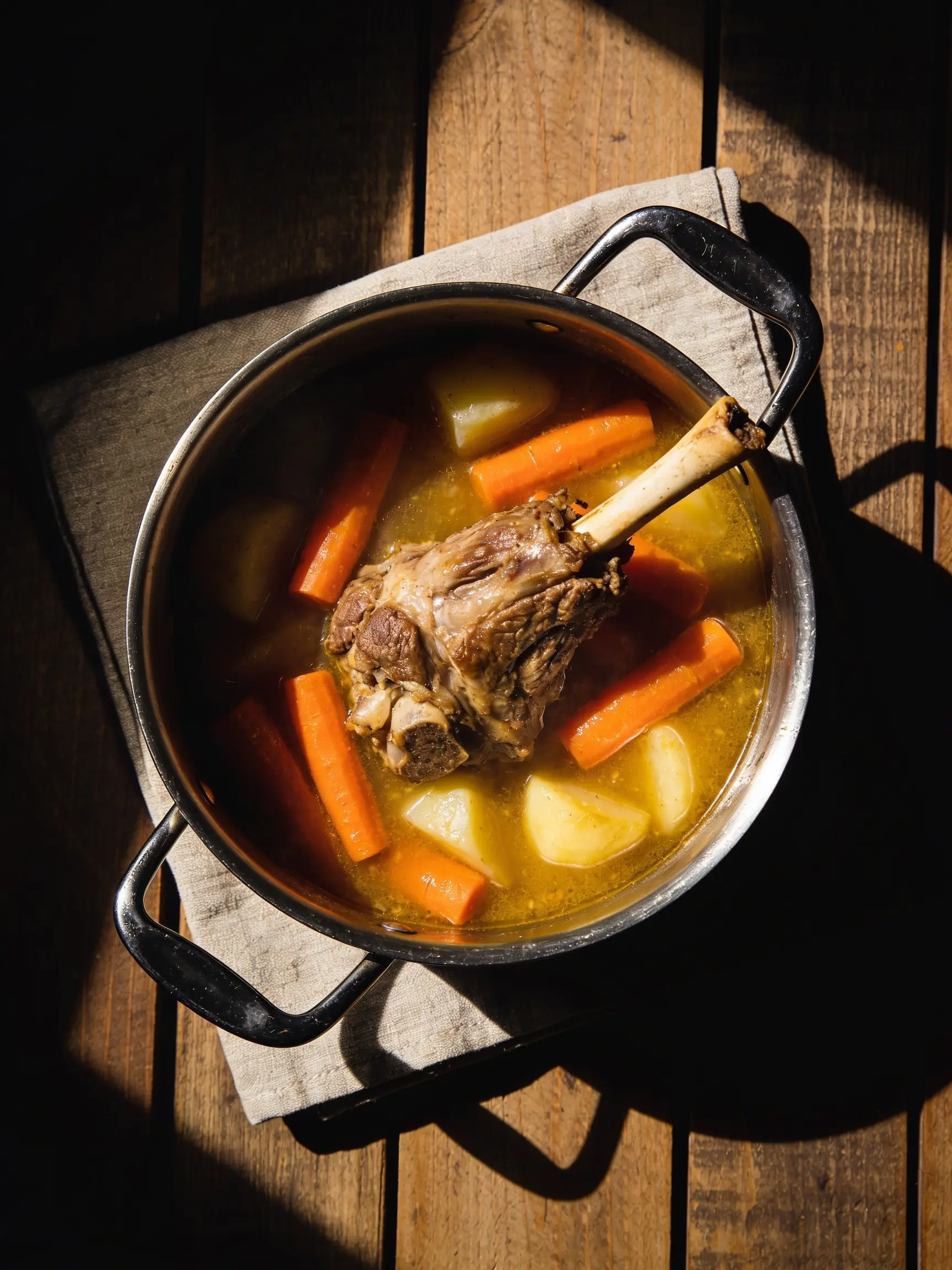 Lamb and vegetable stew with carrots and potatoes